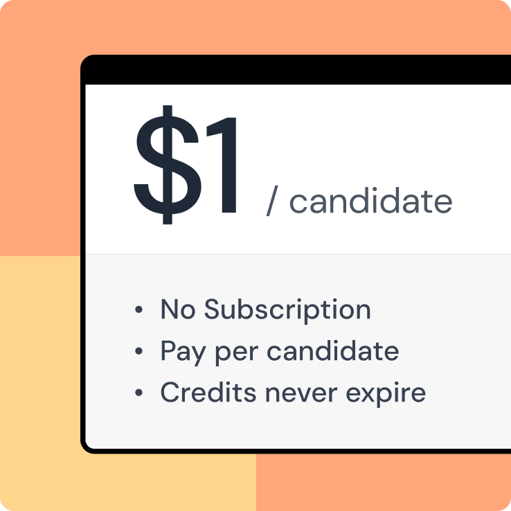 Hire at $1 per candidate's thumbnail
